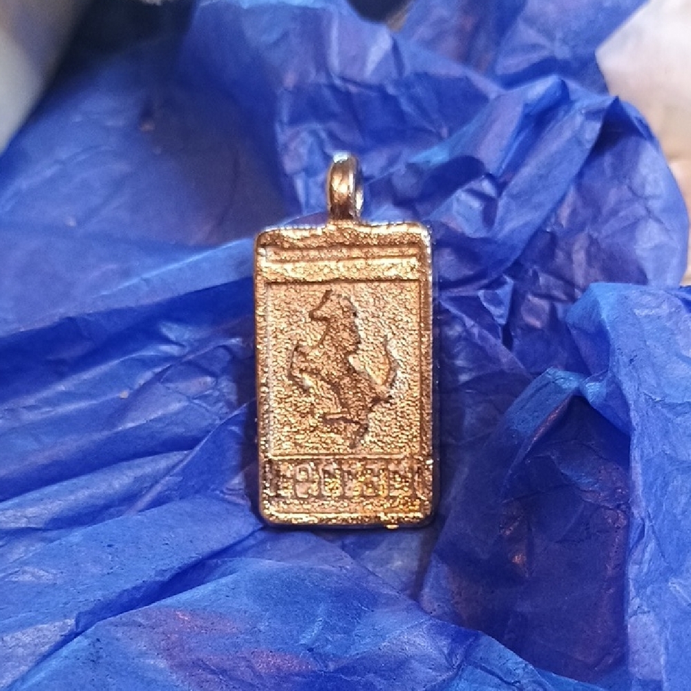 Ferrari Gold Rectangular Pendant - image 1